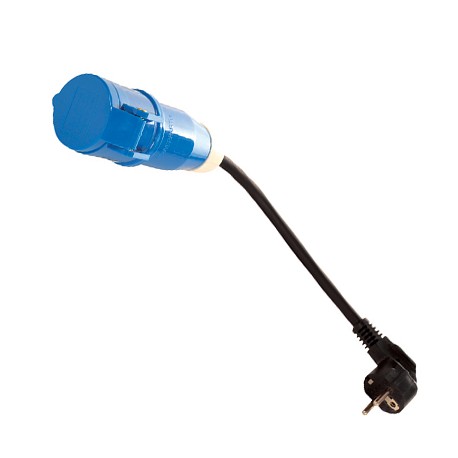 ADAPTATEUR FEMELLE CEE 17/MÂLE STANDARD - 40 cm